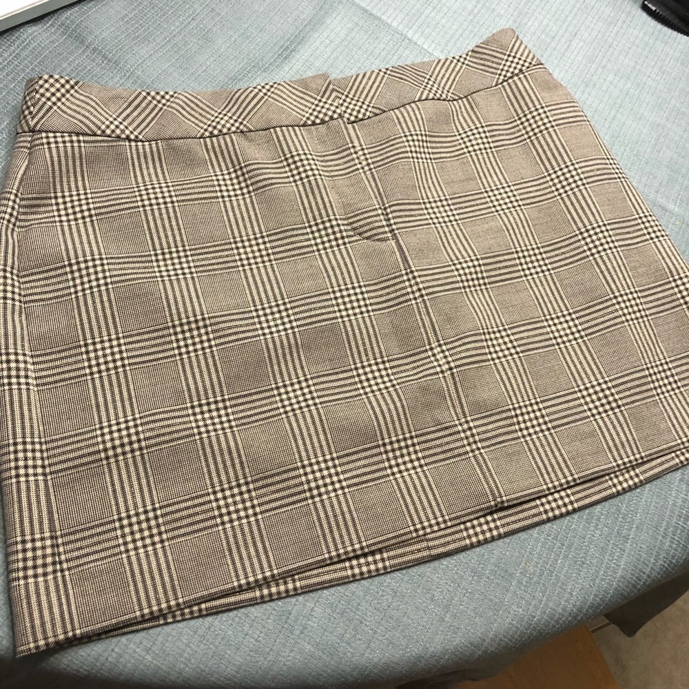 Plaid express mini skirt